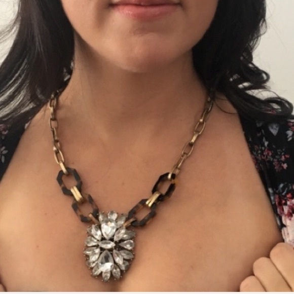 J. Crew Jewelry - J. Crew Rhinestone Tortoise Statement Necklace